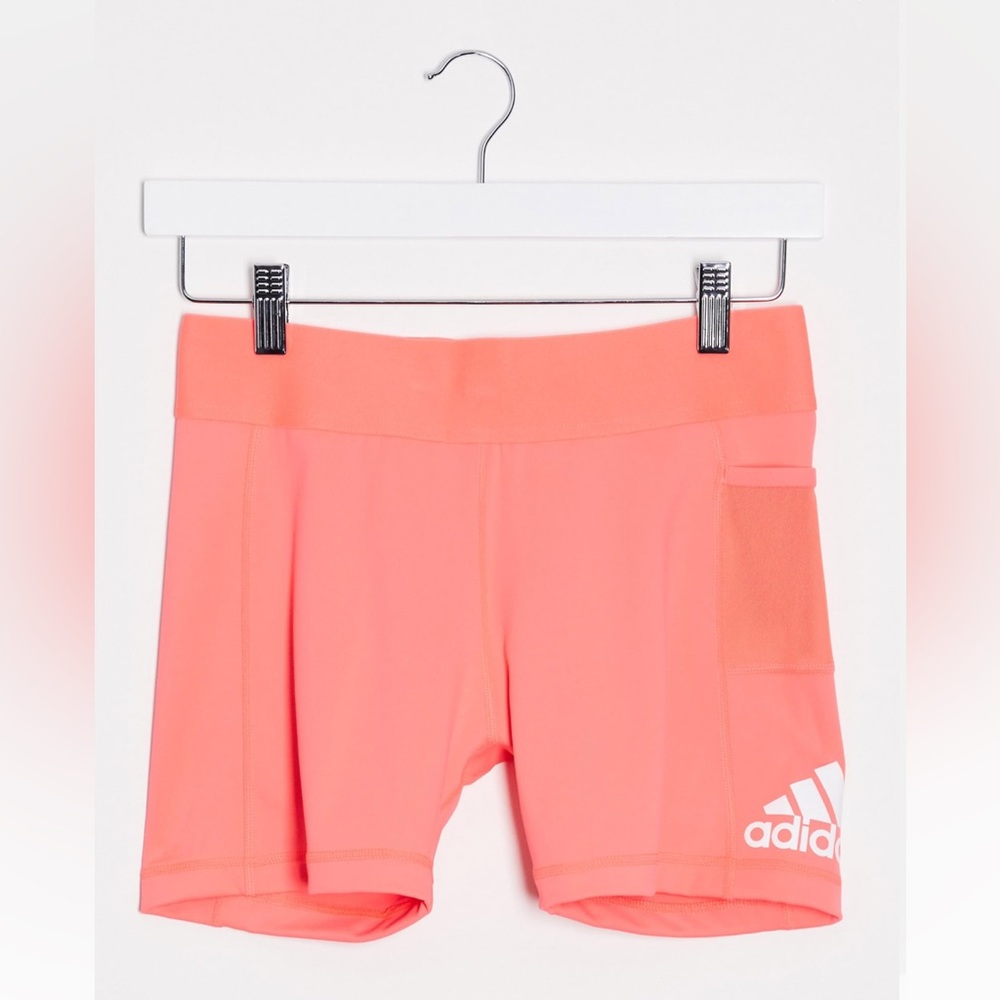 Adidas training booty shorts in pink size S
